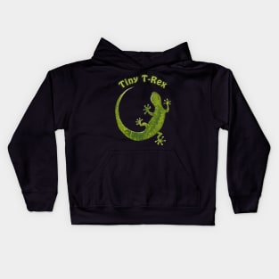 Tiny T-Rex, Saying with Gecko Illustration Kids Hoodie